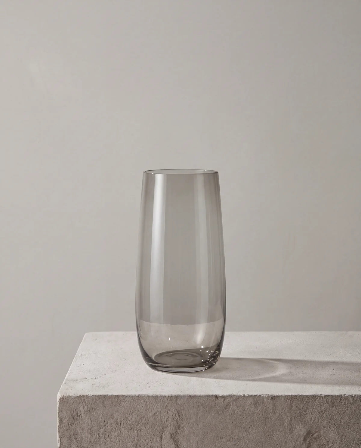 Mouth-blown glass vase, 10 in